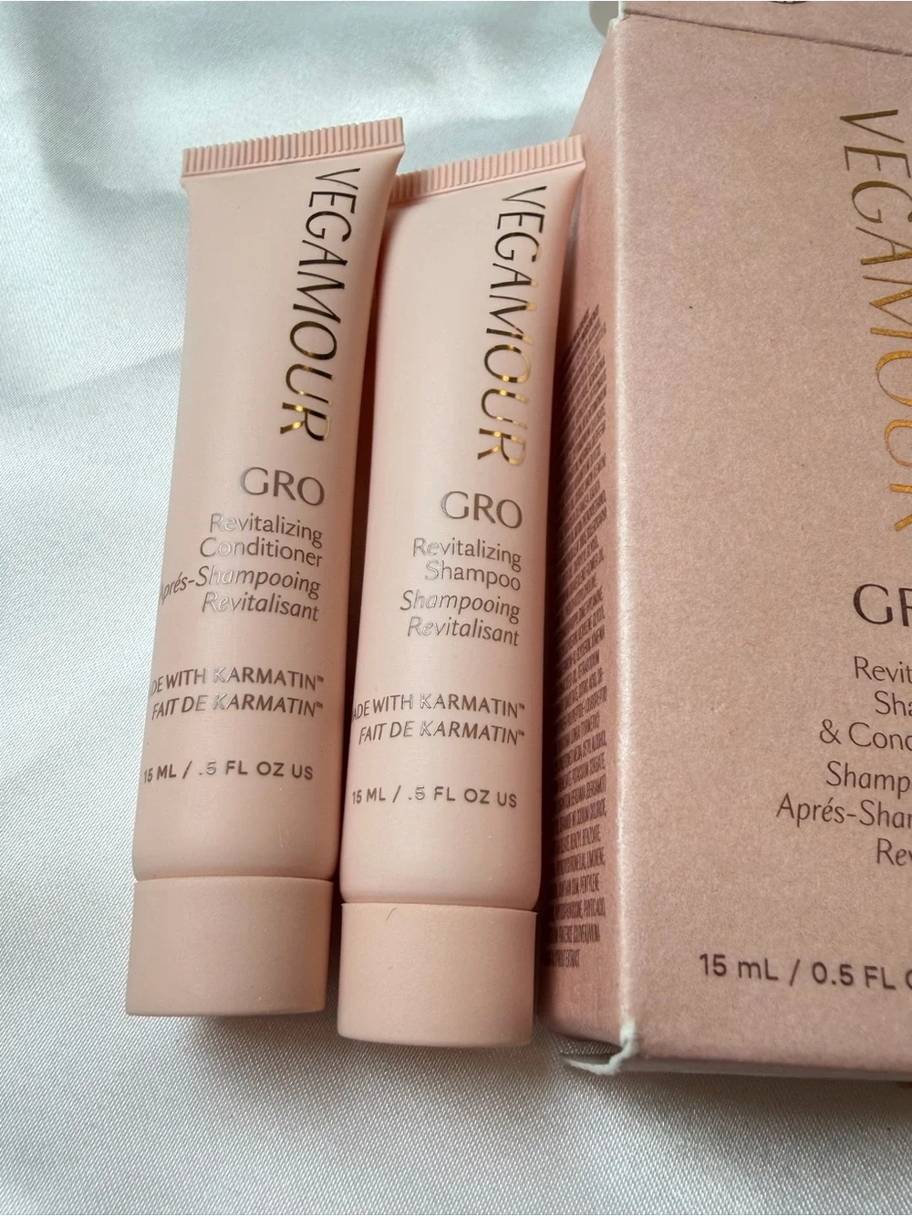 VEGAMOUR GRO Revitalizing Shampoo & Conditioner Duo 15 mL / 0.5 oz New
